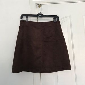 Sanctuary brown zip up skirt